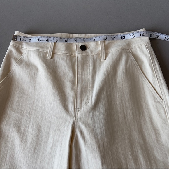 Jenni Kayne 4 High Rise Wide Leg Jeans In Natural NWT Neutral Minimalist Crop - Picture 7 of 12